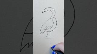 How to draw a flamingo Step by step Drawing for kids🩷🦩 [upl. by Nyret807]