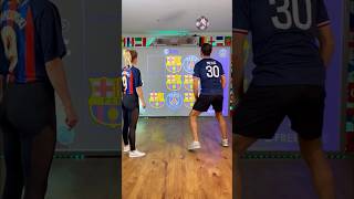 BARCELONA vs PSG 🏆🤯⚽️😳 championsleague apfreestyle tictactoe shorts ​⁠aguskafree [upl. by Aniratak]