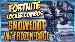 FORTNITE LOCKER COMBOS SNOWFOOT W FROZEN CAGE  INVERTED BLADE  INTREPID  SHOOTING STAR [upl. by Annola179]