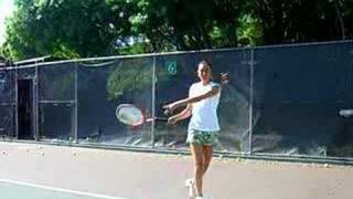 Tennis Lesson Twohanded backhand Slice [upl. by Ikik480]