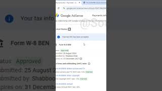 How to Fill US tax form  How to Submit US Tax Information in Google Adsense 2024 [upl. by Kling]