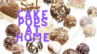 How to make easy CAKE POPS at home [upl. by Garbe719]