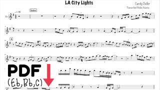 Candy Dulfer Alto Sax Transcription  LA CITY LIGHTS [upl. by Ayrotal]