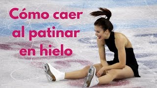 Cómo caer al patinar en hielo para evitar lastimarte Aprende a patinar sobre hielo⛸ [upl. by Ljoka]