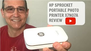 HP SPROCKET PORTABLE PHOTO PRINTER X7N07A REVIEW [upl. by Atterys]