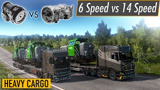 ETS2  6 Speed vs 14 Speed GearboxTransmission Heavy Cargo Pull Scania S 2016 [upl. by Raouf]