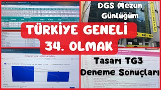 DGS TG3 34 OLMAK  İLK DENEMEM  Kaç Net Geldi   Mezun Günlüğüm  DGS DGS2022 ALES KPSS YKS [upl. by Otsirave]