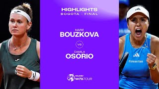 Marie Bouzkova vs Camila Osorio  2024 Bogota Final  WTA Match Highlights [upl. by Market464]