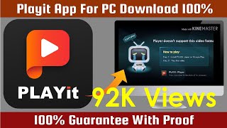 Playit for PC  Playit video  How to play Playit videos on pc without any amulator UrduHindi [upl. by Almeta]