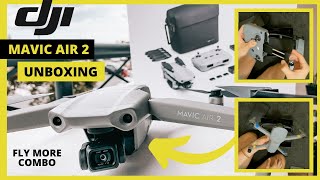 DJI Mavic Air 2 Unboxing Fly More Combo  Accessories [upl. by Aivataj]