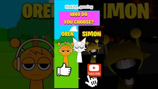 Oren phase 1 vs Simon phase 2 with Wenda  SPRUNKI ANIMATION sprunki sprunky fypシ゚ fyp shorts [upl. by Dey538]