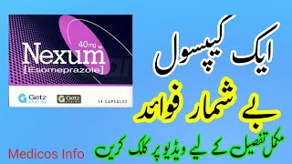 Nexum 40mg capsule uses benefit side effects in urdu  Esomeorazole capsule uses benefit in urdu [upl. by Nivag]