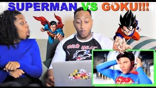 Epic Rap Battles of History quotGoku vs Supermanquot Reaction [upl. by Esina548]