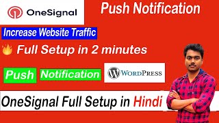 OneSignal Push Notification Full Setup in Hindi 2024  Increase Traffic WordPress Push Notification [upl. by Helyn]