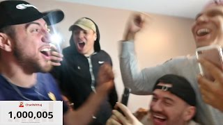 1 MILLION SUBSCRIBERS REACTION TEAM ALBOE REACTS LIVE [upl. by Azeria]