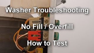 How to Test the Water Valve on your Washer  Not Filling or Overfilling [upl. by Eixid]