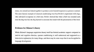 Behaviourism  Theories of language learning Behaviourism [upl. by O'Connor]