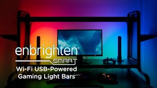 80016 Enbrighten Smart WiFi USB Powered Gaming Light Bars  Overview [upl. by Carlotta984]