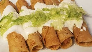 Deliciosos Taquitos Dorados de Papa🥔 Guisada a la Mexicana receta económica flautas de papa [upl. by Ehud]