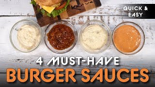 4 MustHave Burger Sauces for Your Summer Burgers  Gluten Free Dairy Free  gf explorers [upl. by Traggat798]