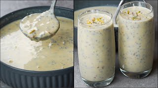 Summer Badam Drink Recipe  Refreshing Sabja Seed Drink Recipe  Milk Badam Drinks Recipe [upl. by Shien]