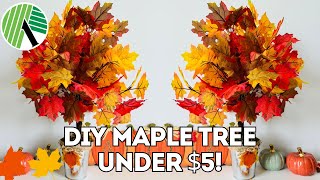 How to make Maple Tree under 15  Dollar Tree FALL DIYS [upl. by Tedric]