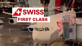 SWISS FIRST CLASS Airbus A340300 Zurich to Hong Kong [upl. by Elihu889]