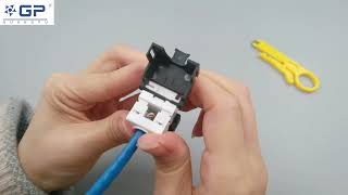 RJ45 keystone jack toolless cat6 UTP [upl. by Niwled288]