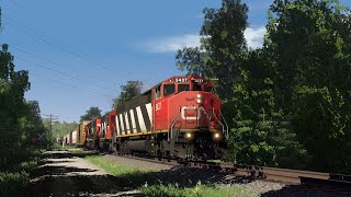 Trainz 2019  CN 5437 leads a Manifest [upl. by Siloa369]