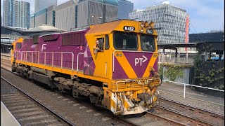 VLine N452 Rural City of Wodonga Departing Southern Cross Station to South Dynon Locomotive Depot [upl. by Aisital]