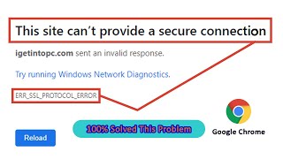 how to fix this site can’t provide a secure connection chrome [upl. by Lundgren]