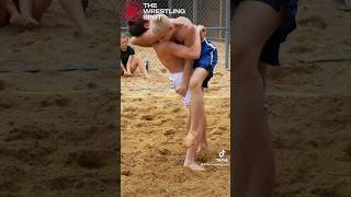 Jace Glauser body locks Evan Glowinski to the sand for one [upl. by Belvia]