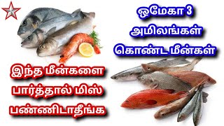 ஒமேகா 3 கொழுப்பு அமிலம் அதிகம் கொண்ட மீன்கள்  Best Omega 3 fatty acid fishes  SHINING STAR CHANNEL [upl. by Gina337]