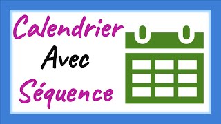 Utiliser la fonction séquence pour créer un Calendrier Mensuel dynamique 📆 [upl. by Vescuso672]