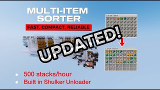 UPDATED MultiItem Sorter in Minecraft 121 JAVA [upl. by Nosdrahcir32]