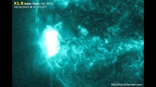 X18 Solar Flare  CME 10262024  SolarHamcom [upl. by Tireb645]