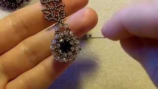 Sidonias handmade jewelry  How to bezel an 8mm Swarovski chaton [upl. by Yeltnarb]