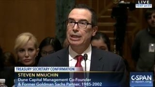 Treasury Secretary Nominee Steven Mnuchin Confirmation Hearing [upl. by Iliak]