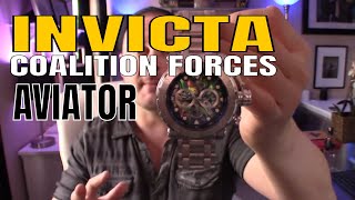 Invicta Watches Review  Invicta Aviator Coalition Forces Abalone Watch [upl. by Emelda]