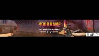 Free Banner Template  CSGO Banner  Download Link In Description [upl. by Aihsena]