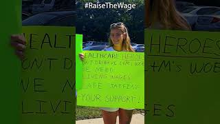 Demanding Health Execs RaiseTheWage [upl. by Aicemat]