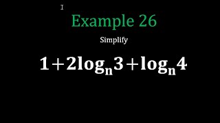 Logarithmic Equations Example 26 [upl. by Maddy]