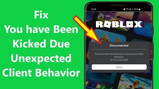 Fix You have Been Kicked Due to Unexpected Client Behavior Roblox Mobile  Howtosolveit [upl. by Dreher]