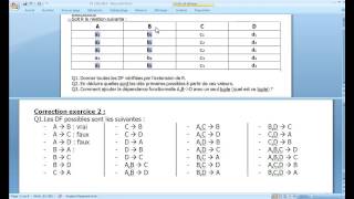 Vérification des dépendances fonctionnelles BD TD 2 Ex2 Q1 02 [upl. by Lenoil220]