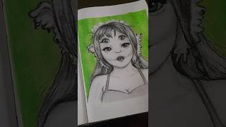 sketching Melanie Martinez 💚 portals melaniemartinez art [upl. by Auqeenahs921]