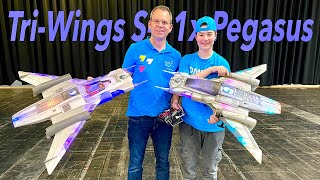 very Special selfmade TriWings S91x Pegasus Starfighter indoor Flight [upl. by Jeanne22]