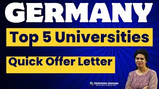 Quick Offer Letter in Germany 1 to 2 Weeks only Top 5 Universities Courses Entry Requirements [upl. by Ludmilla303]