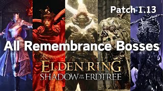 Elden Ring DLC  All Remembrance No Damage Boss Fights Patch 113 [upl. by Ynnaj]