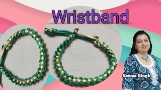 How to make wristband  Friendship band at home Part4  Easy ideas for making fancy wristbands [upl. by Hamian493]