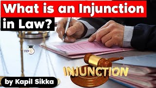 What is Injunction in Law Difference in Permanent Temporary amp Preliminary injunction  RPSC J [upl. by Hector71]